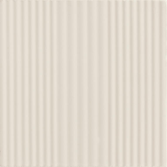 6x6 Rhyme And Reason  Natural Solid-Color Matte Rippled Ceramic Tile Soft Beige