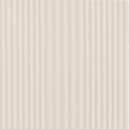 6x6 Rhyme And Reason  Natural Solid-Color Matte Rippled Ceramic Tile Soft Beige