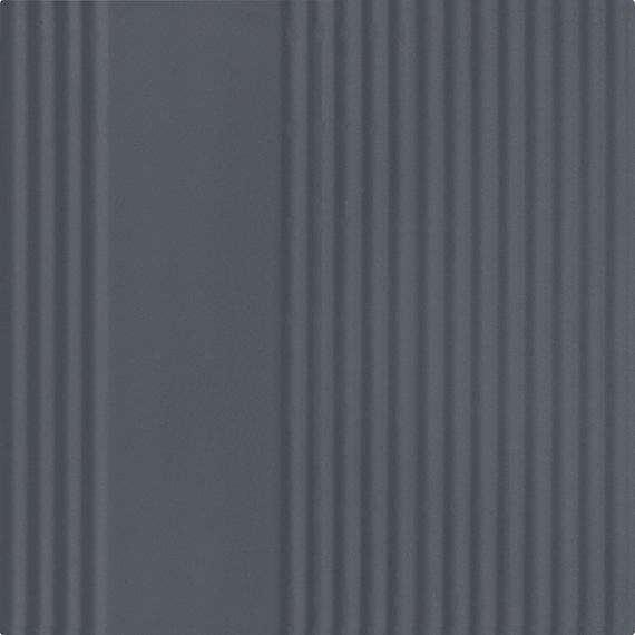 6x6 Rhyme And Reason  Natural Solid-Color Matte Rippled Ceramic Tile Deep Blue