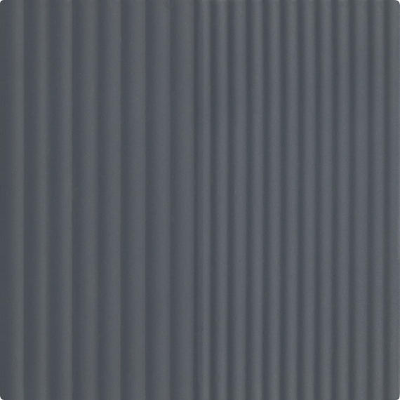 6x6 Rhyme And Reason  Natural Solid-Color Matte Rippled Ceramic Tile Deep Blue