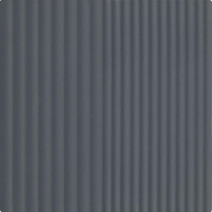 6x6 Rhyme And Reason  Natural Solid-Color Matte Rippled Ceramic Tile Deep Blue
