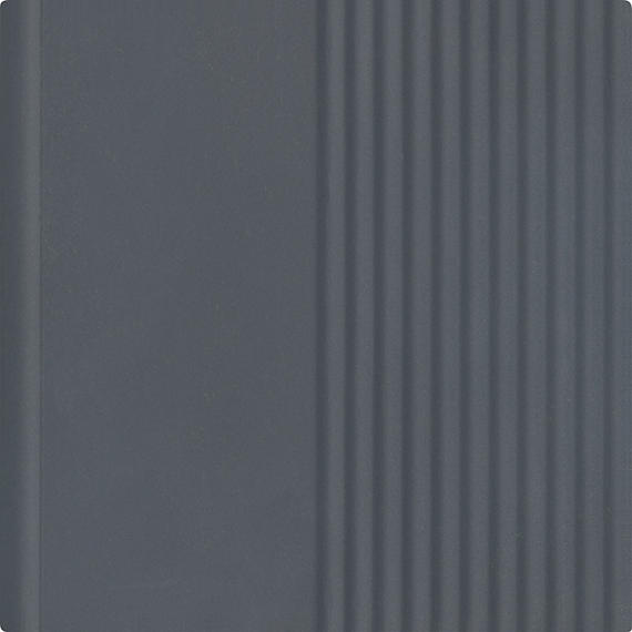6x6 Rhyme And Reason  Natural Solid-Color Matte Rippled Ceramic Tile Deep Blue