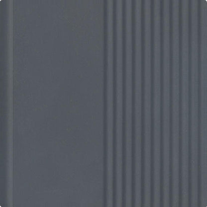 6x6 Rhyme And Reason  Natural Solid-Color Matte Rippled Ceramic Tile Deep Blue