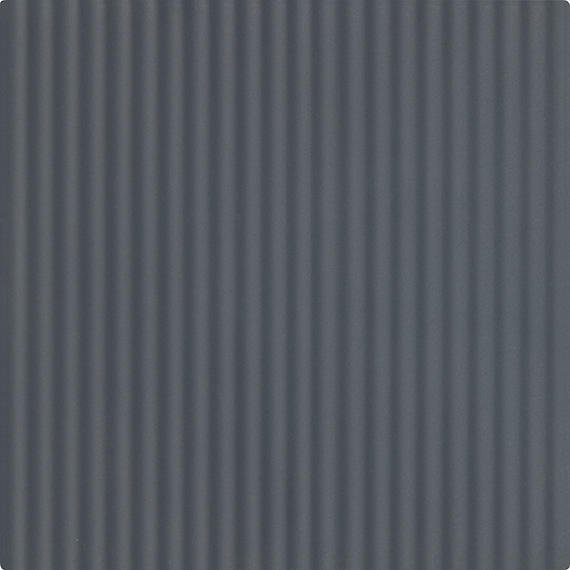 6x6 Rhyme And Reason  Natural Solid-Color Matte Rippled Ceramic Tile Deep Blue