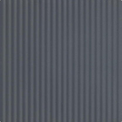 6x6 Rhyme And Reason  Natural Solid-Color Matte Rippled Ceramic Tile Deep Blue