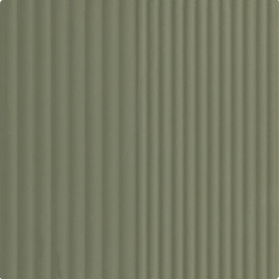 6x6 Rhyme And Reason  Natural Solid-Color Matte Rippled Ceramic Tile Muted Green