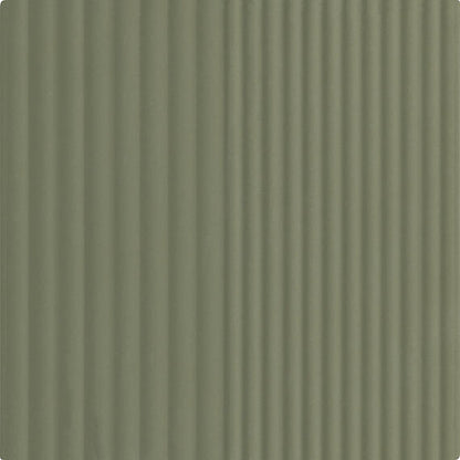 6x6 Rhyme And Reason  Natural Solid-Color Matte Rippled Ceramic Tile Muted Green