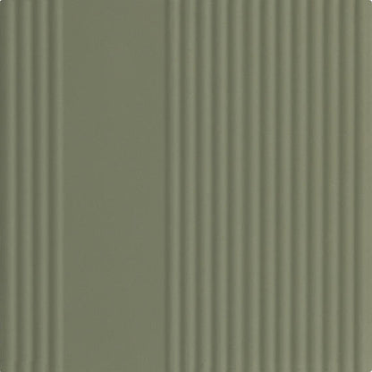 6x6 Rhyme And Reason  Natural Solid-Color Matte Rippled Ceramic Tile Muted Green