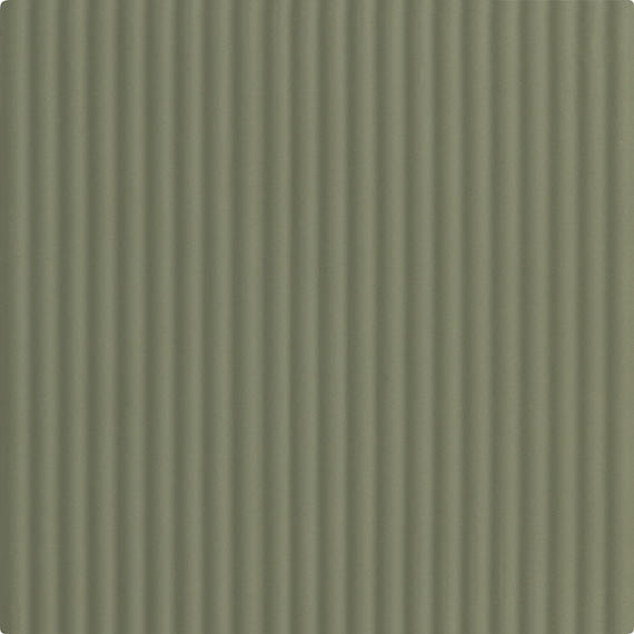 6x6 Rhyme And Reason  Natural Solid-Color Matte Rippled Ceramic Tile Muted Green