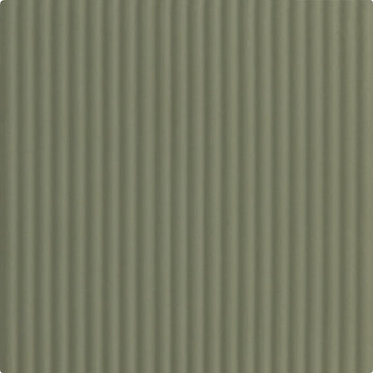 6x6 Rhyme And Reason  Natural Solid-Color Matte Rippled Ceramic Tile Muted Green