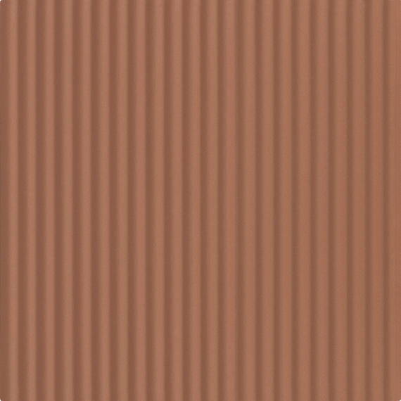 6x6 Rhyme And Reason  Natural Solid-Color Matte Rippled Ceramic Tile Orange Brown