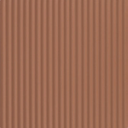 6x6 Rhyme And Reason  Natural Solid-Color Matte Rippled Ceramic Tile Orange Brown