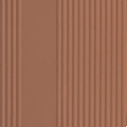 6x6 Rhyme And Reason  Natural Solid-Color Matte Rippled Ceramic Tile Orange Brown