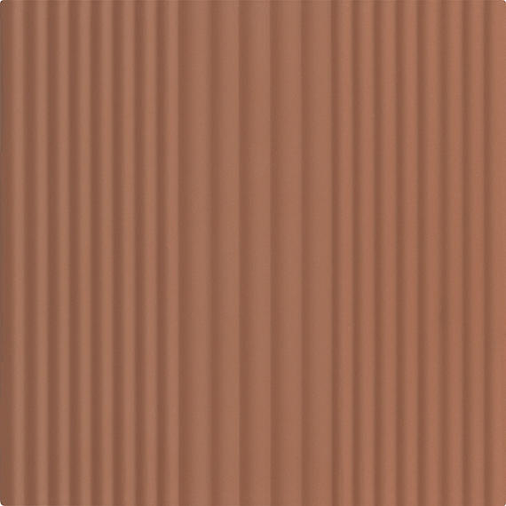 6x6 Rhyme And Reason  Natural Solid-Color Matte Rippled Ceramic Tile Orange Brown