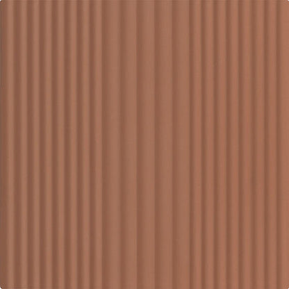 6x6 Rhyme And Reason  Natural Solid-Color Matte Rippled Ceramic Tile Orange Brown