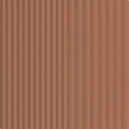 6x6 Rhyme And Reason  Natural Solid-Color Matte Rippled Ceramic Tile Orange Brown