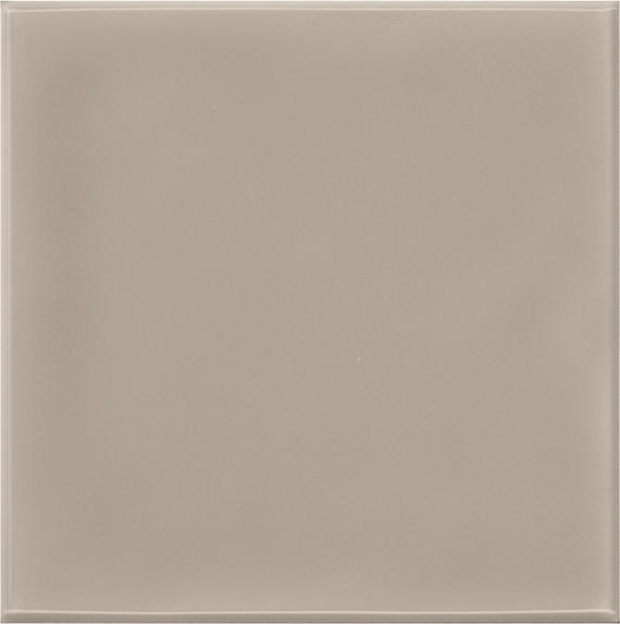 6x6 Retrospace Remix  Natural Solid-Color Glossy Smooth Ceramic Tile Taupe Beige