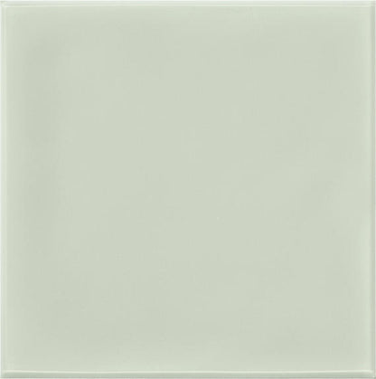 6x6 Retrospace Remix  Natural Solid-Color Glossy Smooth Ceramic Tile Pale Sage