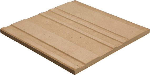 8x8 Crafthouse  Natural Concrete-Look Matte 3D-Geometric Fluted Porcelain Tile Rattan Beige