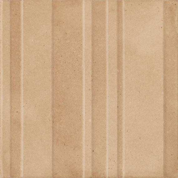 8x8 Crafthouse  Natural Concrete-Look Matte 3D-Geometric Fluted Porcelain Tile Rattan Beige