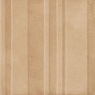 Rattan Beige - 8x8 Crafthouse Natural Concrete-Look Matte 3D-Geometric Fluted Porcelain Tile