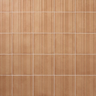 8x8 Crafthouse Natural Concrete-Look Matte 3D-Geometric Fluted Porcelain Tile