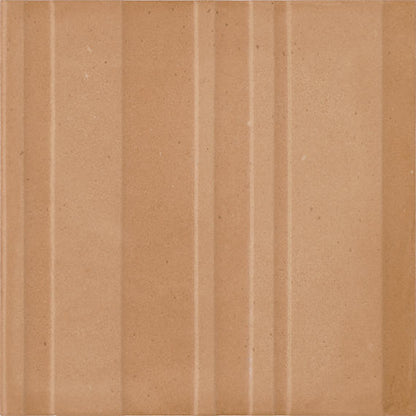 8x8 Crafthouse  Natural Concrete-Look Matte 3D-Geometric Fluted Porcelain Tile Suede Tan