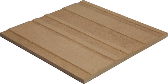 8x8 Crafthouse  Natural Concrete-Look Matte 3D-Geometric Fluted Porcelain Tile Jute Brown
