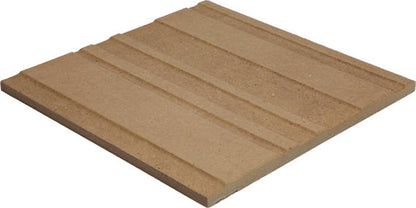 8x8 Crafthouse  Natural Concrete-Look Matte 3D-Geometric Fluted Porcelain Tile Jute Brown