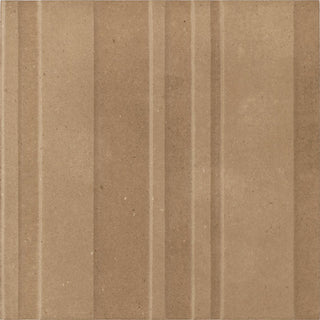 Jute Brown - 8x8 Crafthouse Natural Concrete-Look Matte 3D-Geometric Fluted Porcelain Tile