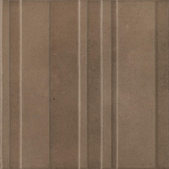 8x8 Crafthouse  Natural Concrete-Look Matte 3D-Geometric Fluted Porcelain Tile Argilla Brown