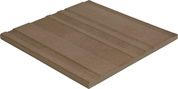 8x8 Crafthouse  Natural Concrete-Look Matte 3D-Geometric Fluted Porcelain Tile Argilla Brown