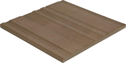 8x8 Crafthouse  Natural Concrete-Look Matte 3D-Geometric Fluted Porcelain Tile Argilla Brown