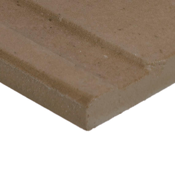 8x8 Crafthouse  Natural Concrete-Look Matte 3D-Geometric Fluted Porcelain Tile Argilla Brown