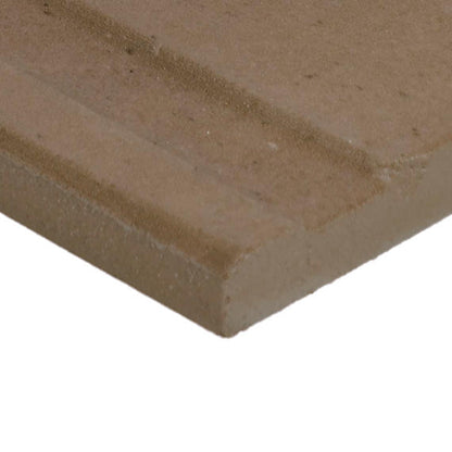 8x8 Crafthouse  Natural Concrete-Look Matte 3D-Geometric Fluted Porcelain Tile Argilla Brown
