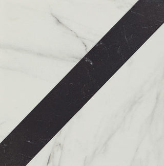 Cream Taupe - 8x8 Clarasea Linear Octagon Patterned Marble-Look Matte Smooth Porcelain Tile