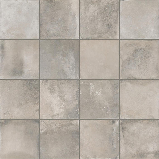 8x8 Cotto Revival  Natural Stone-Look Matte Smooth Porcelain Tile Ash Gray