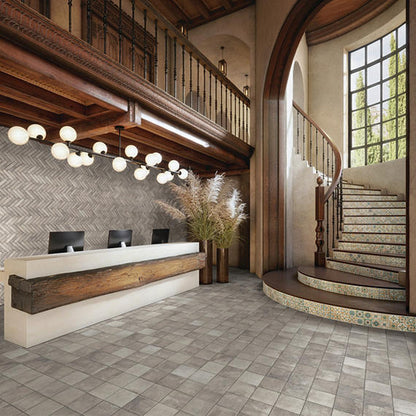 8x8 Cotto Revival  Natural Stone-Look Matte Smooth Porcelain Tile Ash Gray