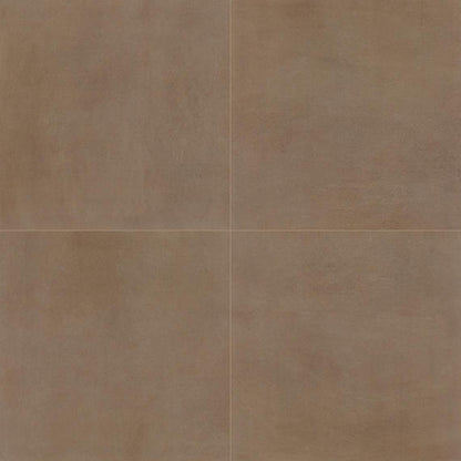 8x8 Crafthouse  Natural Concrete-Look Matte Smooth Porcelain Tile Argilla Brown