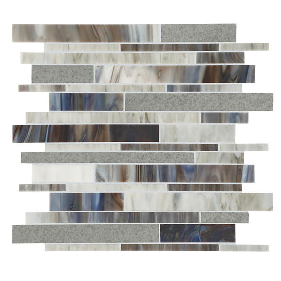 12x14 Stone Theory  Mosaic Stone-Look Matte Smooth Porcelain Tile Stone Beige