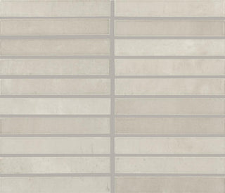 Warm Beige - 12x10 Miramo Straight Joint Mosaic Solid-Color Glossy Smooth Glass Tile
