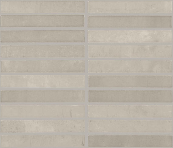 1x6 Miramo Straight Joint  Mosaic Solid-Color Glossy Smooth Glass Tile Muted Taupe