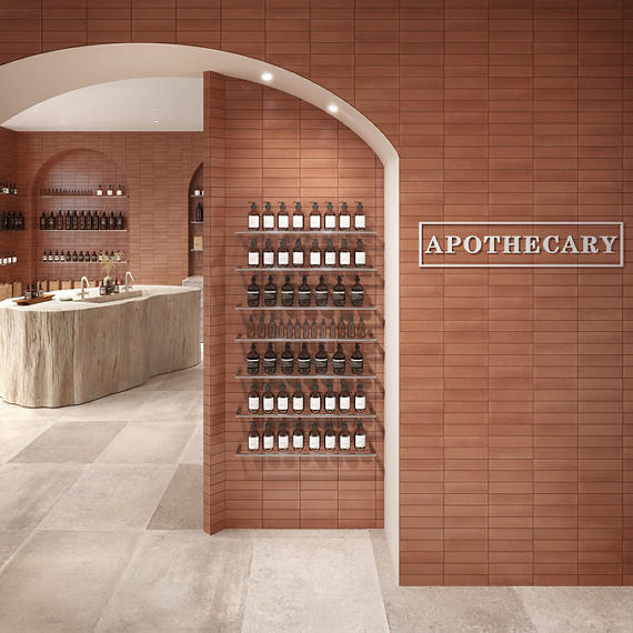 1x6 Inyo  Mosaic Natural-Look Satin Smooth Porcelain Tile Terracotta Brown