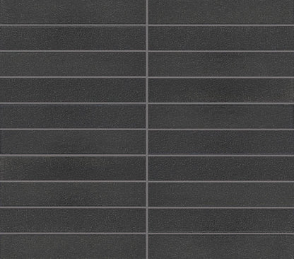 1x6 Inyo  Mosaic Natural-Look Satin Smooth Porcelain Tile Charcoal Black