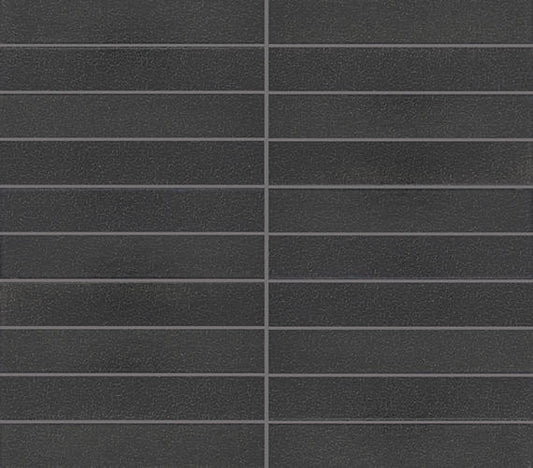 1x6 Inyo  Mosaic Natural-Look Satin Smooth Porcelain Tile Charcoal Black