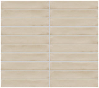 12x10 Artcrafted Straight Joint Stacked Mosaic Solid-Color Glossy Smooth Ceramic Tile