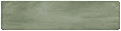 1x6 Artcrafted Straight Joint Stacked Mosaic Solid-Color Glossy Smooth Ceramic Tile Light Green