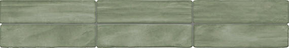 1x6 Artcrafted Straight Joint Stacked Mosaic Solid-Color Glossy Smooth Ceramic Tile Light Green