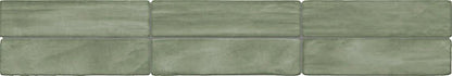 1x6 Artcrafted Straight Joint Stacked Mosaic Solid-Color Glossy Smooth Ceramic Tile Light Green