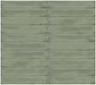 12x10 Artcrafted Straight Joint Stacked Mosaic Solid-Color Glossy Smooth Ceramic Tile